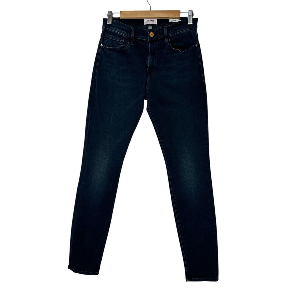 Frame Le Skinny de Jeanne Jeans Women's Size 30‎ Dark Wash High Rise Stretch